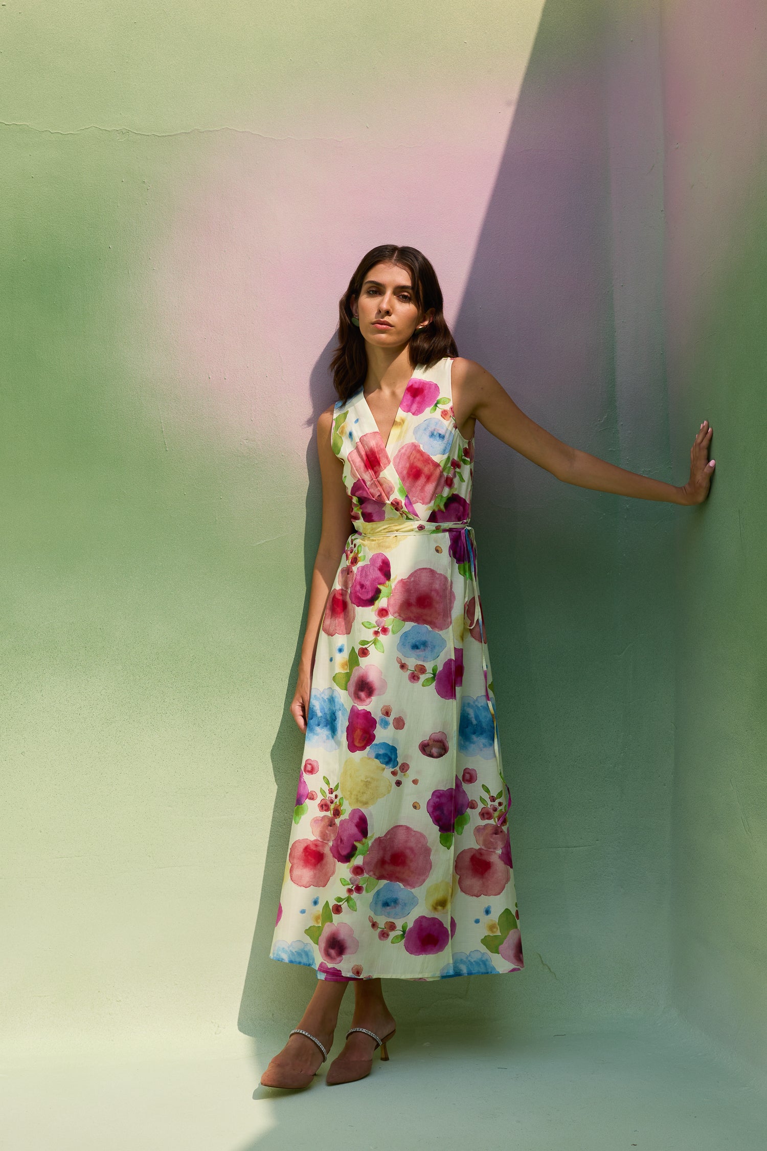 Californian Poppies Wrap Dress XXL