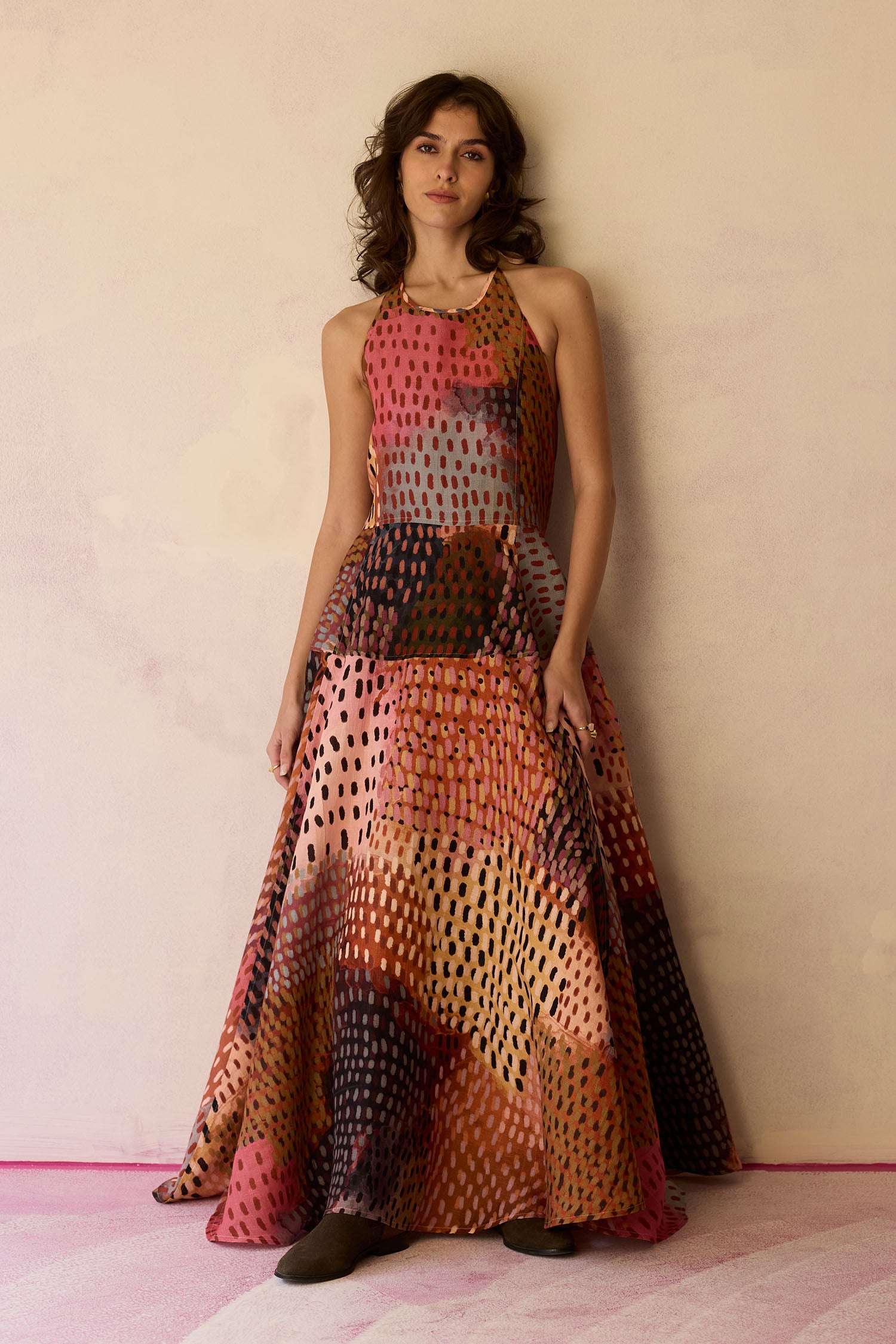 ember maxi dress Buy Ember Halter Neck Sleeveless Maxi Dress from C&W