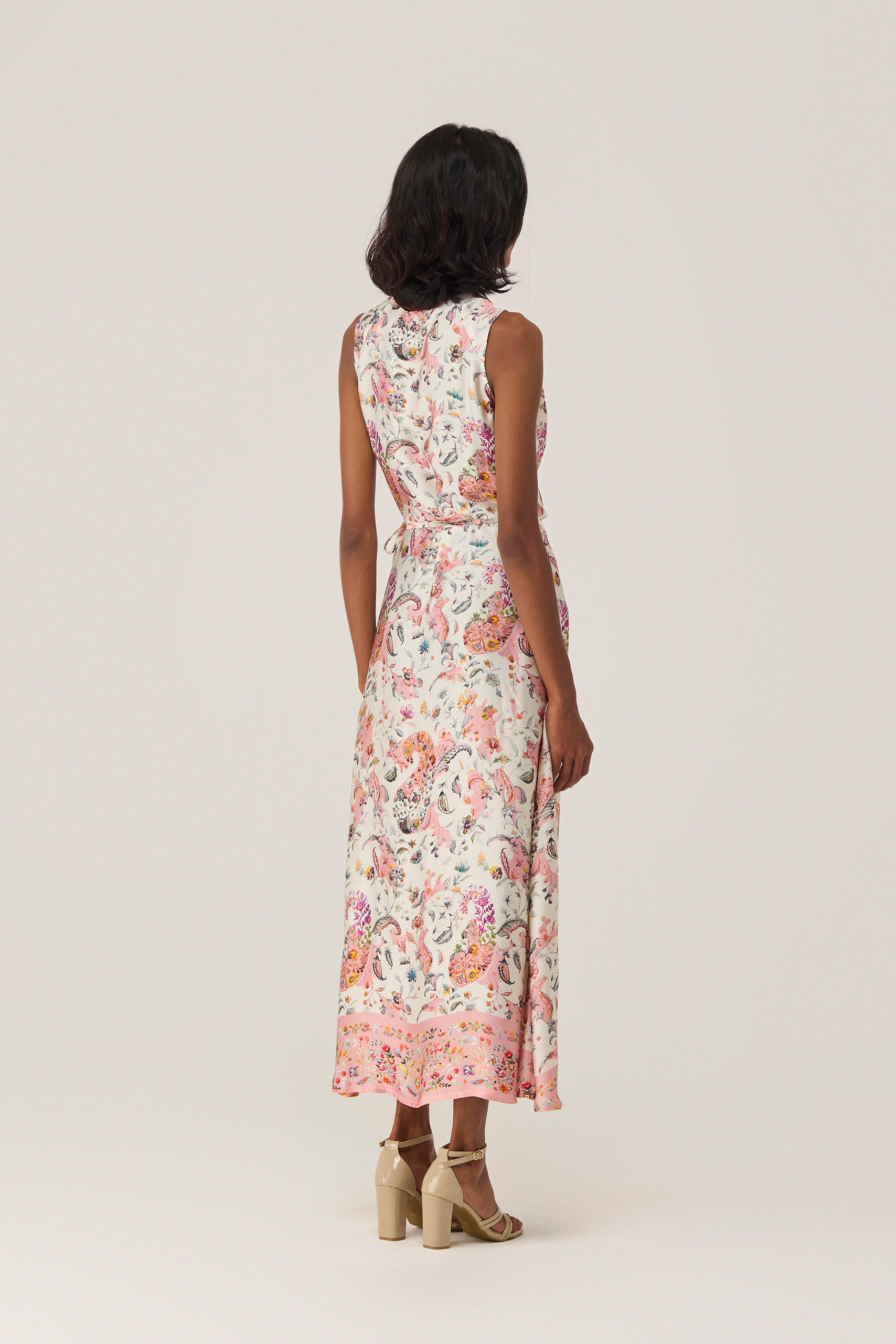 Pink Paisley Parisian Wrap Dress