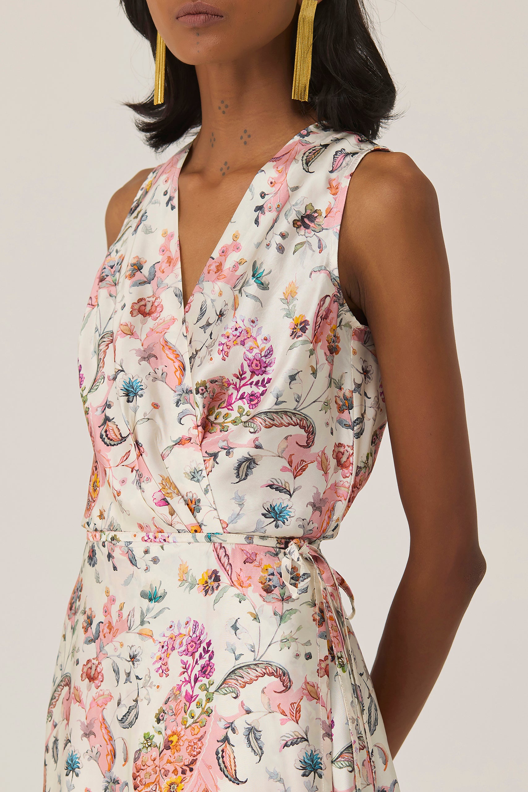 Pink Paisley Parisian Wrap Dress