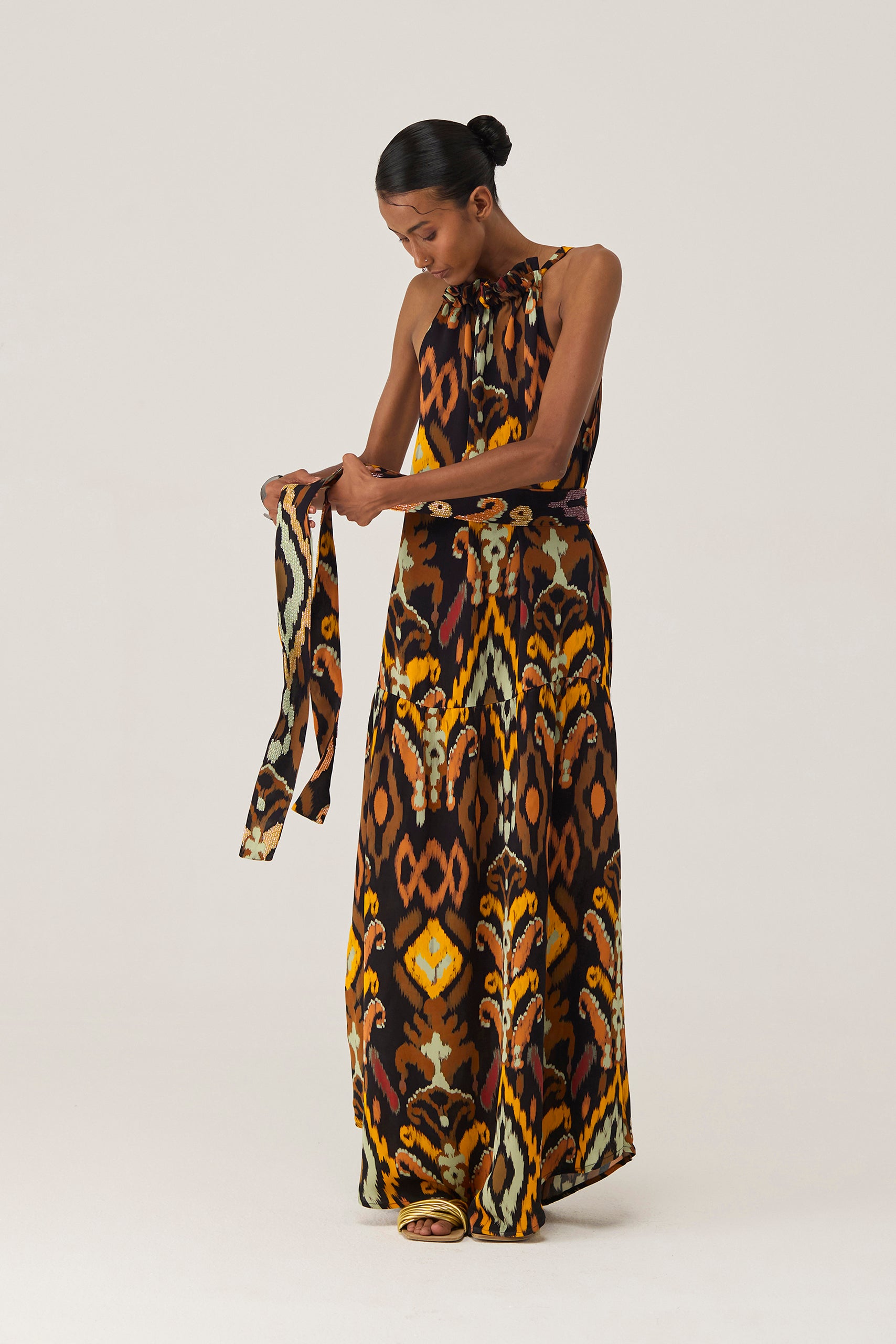 Bohemian Ikat Maxi Dress