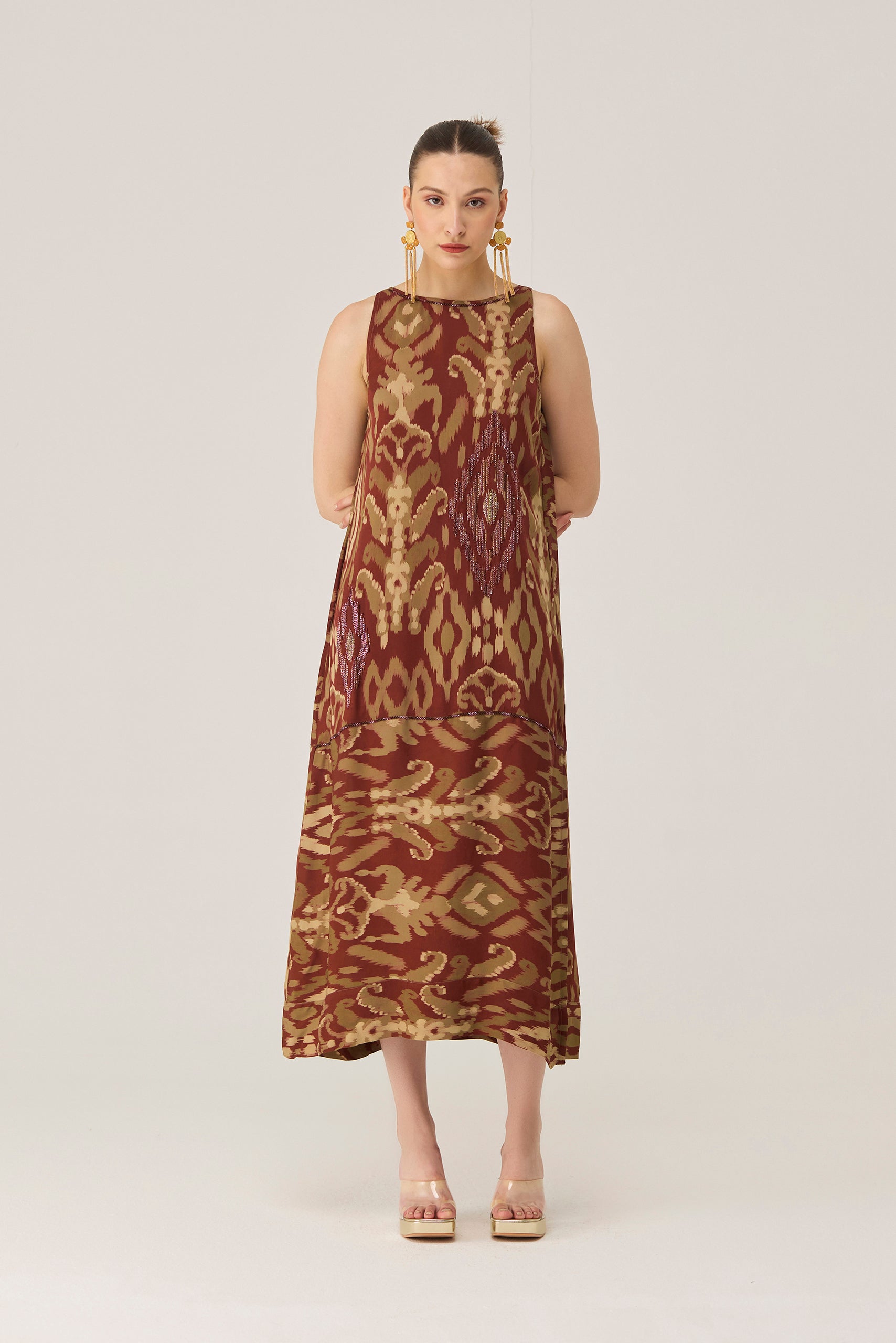 Ikat Reverie Beaded Dress