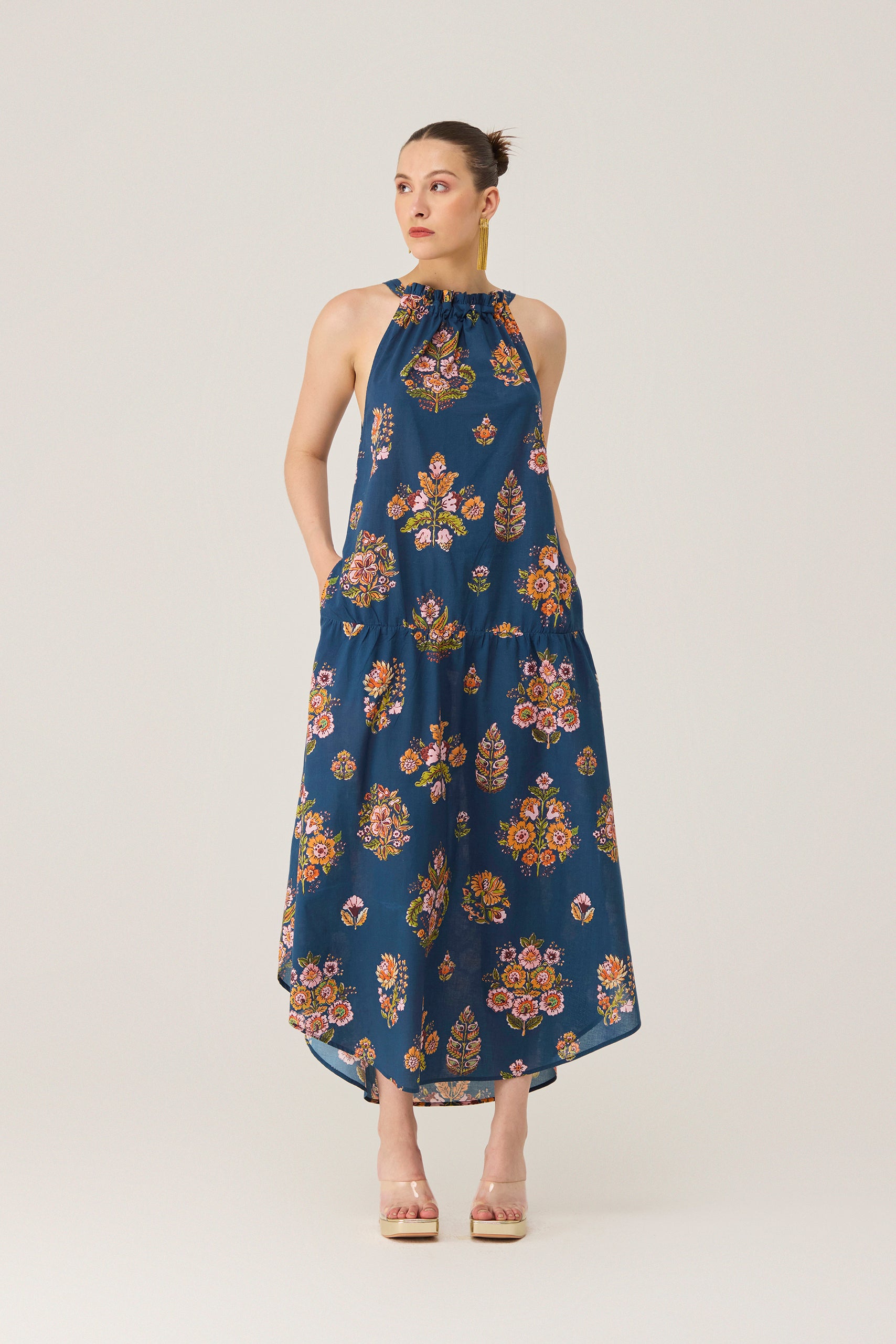 Midnight Floral Maxi Dress