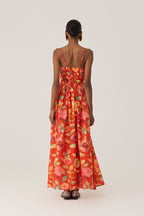 Watercolour Rose Beaded Maxi Dress