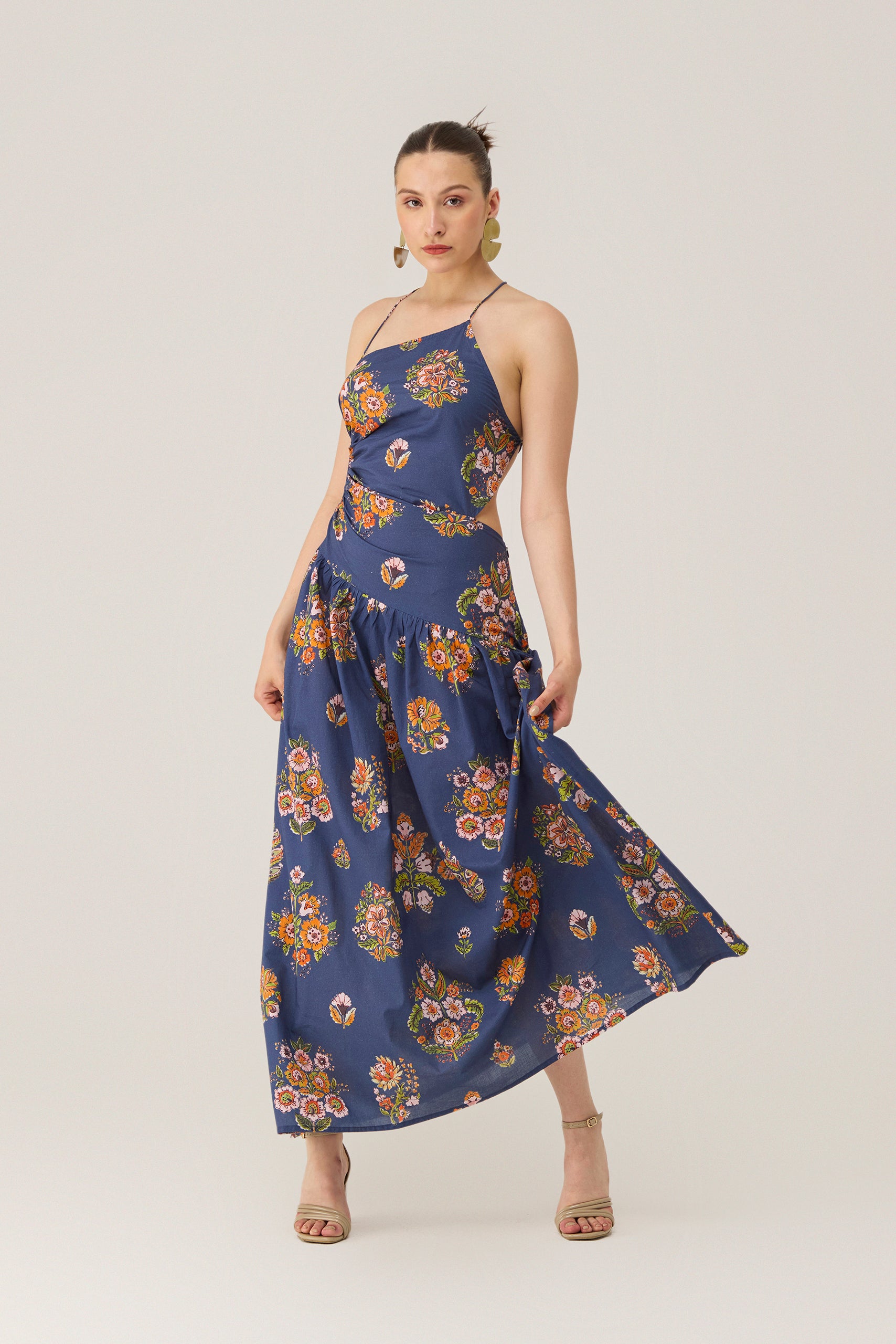 Midnight Floral Sleeveless Dress