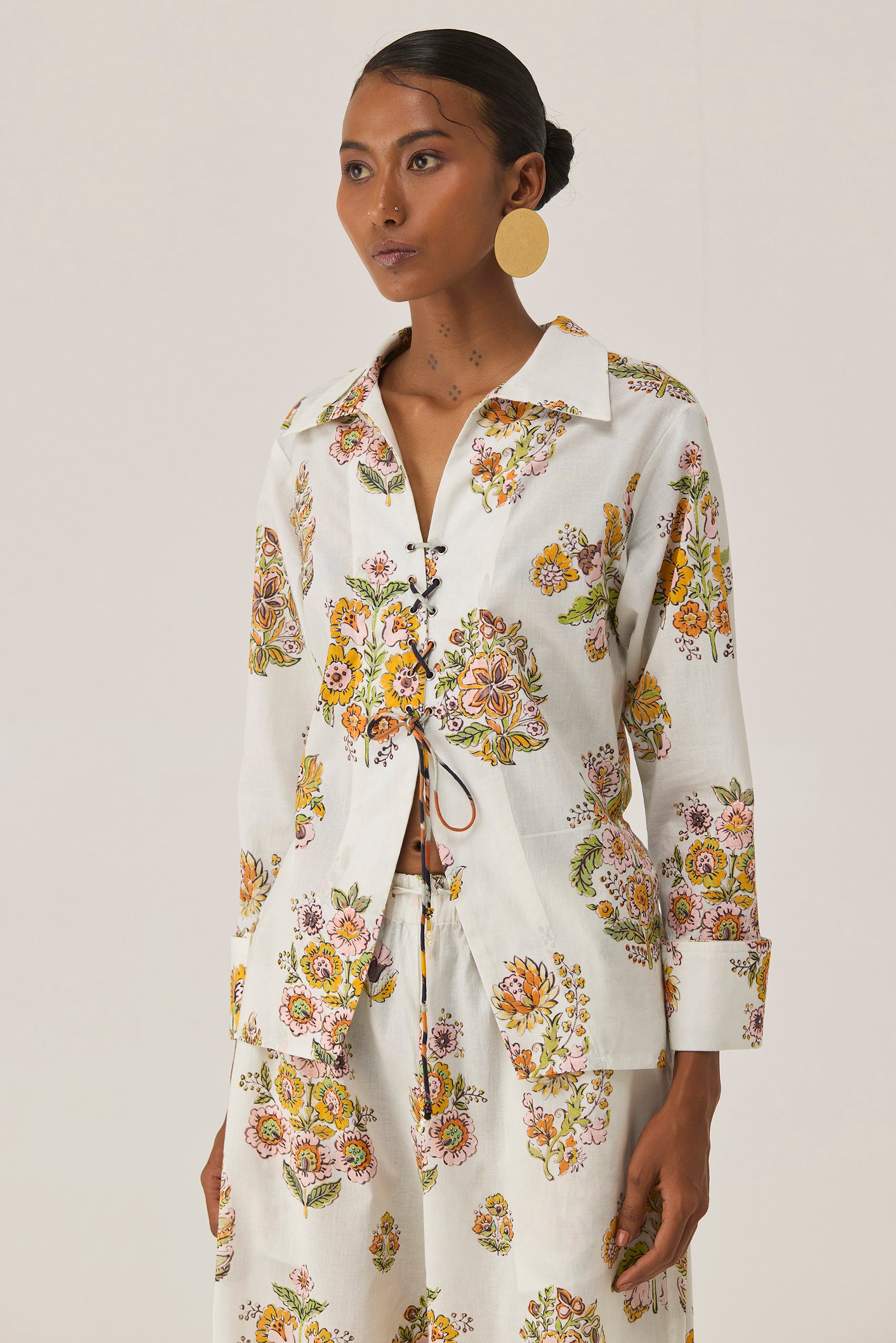 Off-White Botanical Bliss Grommet Top