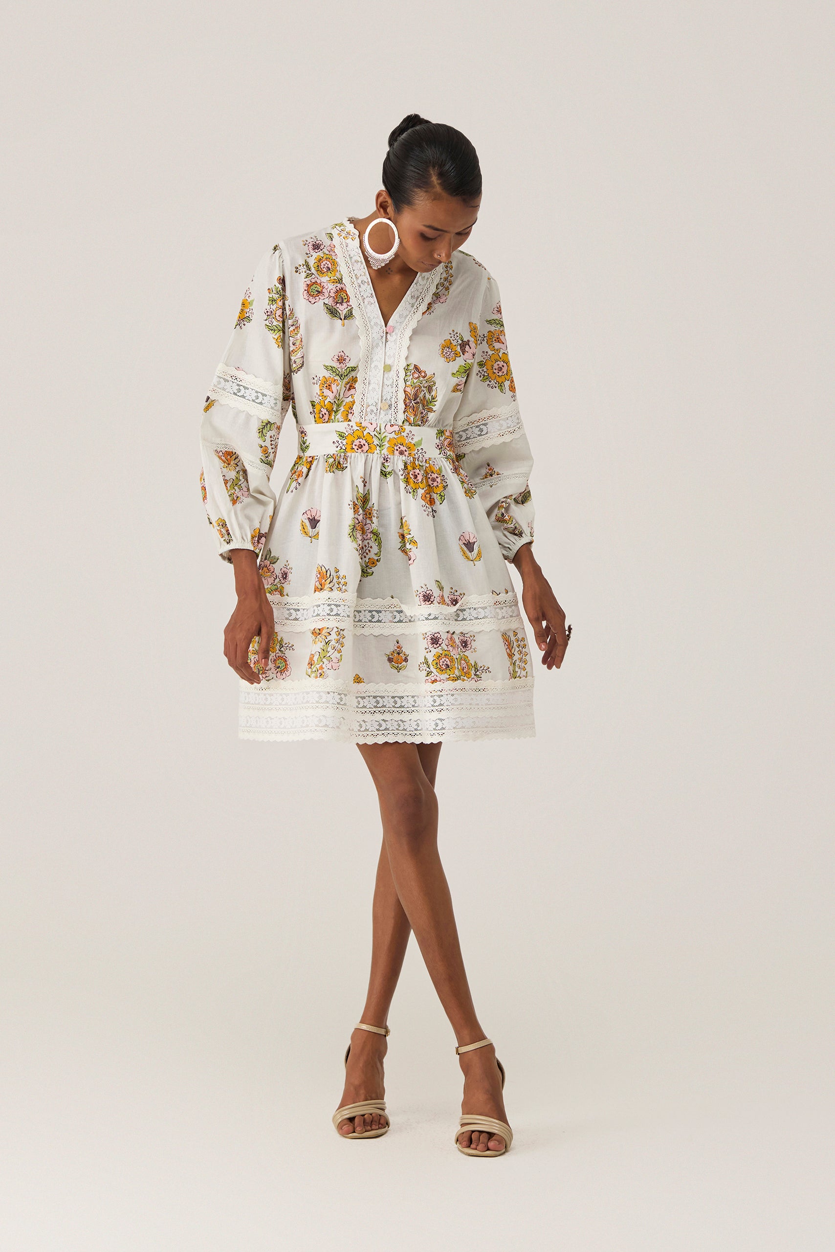 Off-White Botanical Bliss Mini Dress