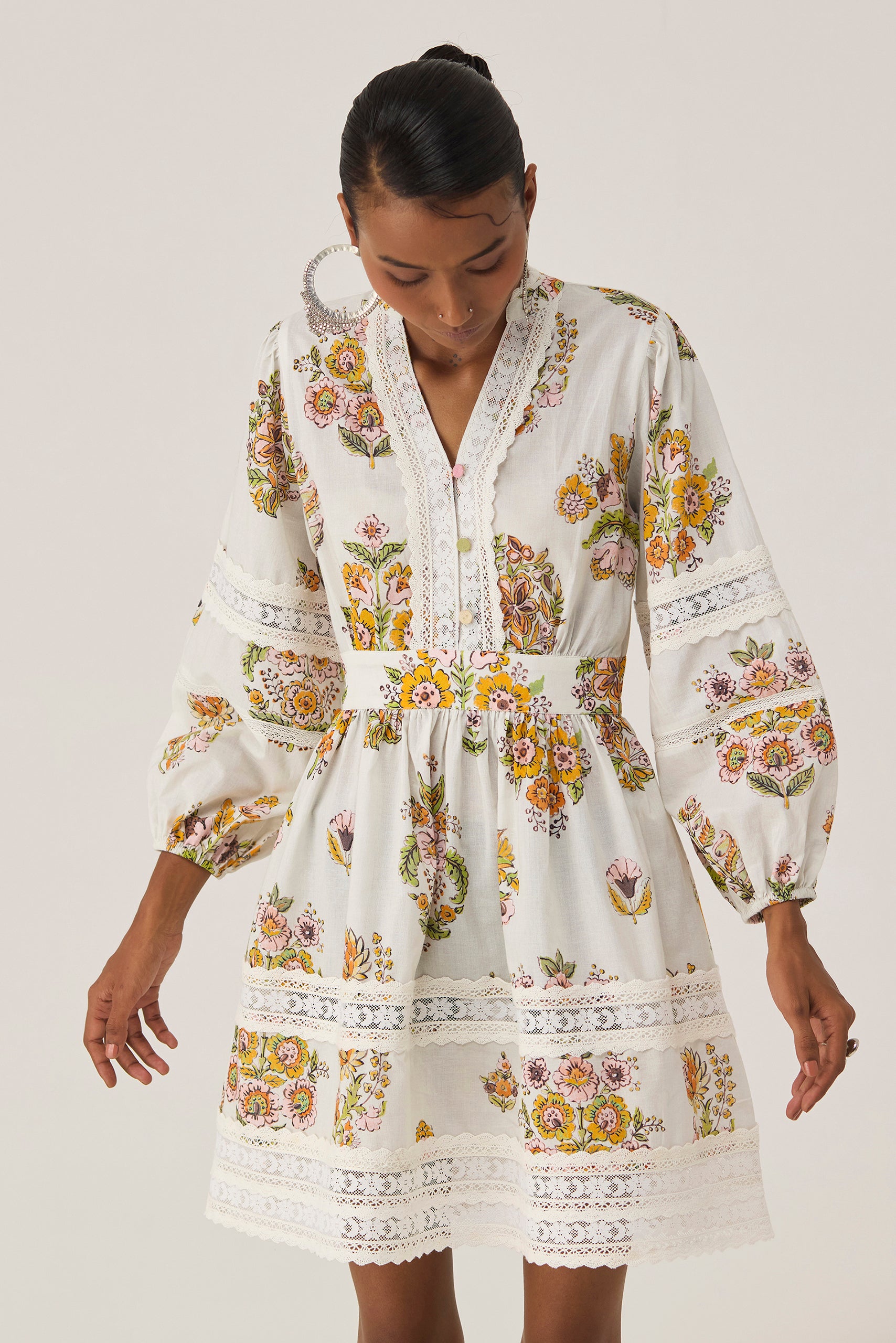 Off-White Botanical Bliss Mini Dress