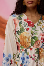 Wildflower Poplin Dress with Border