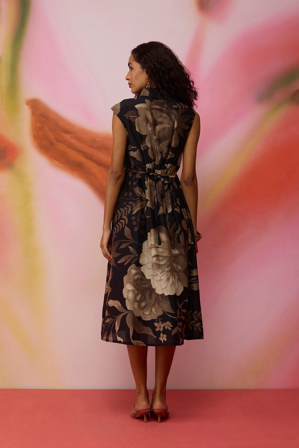 Sinopia Color Dress Sepia Blossom Midi Wrap Dress – World of Sisa