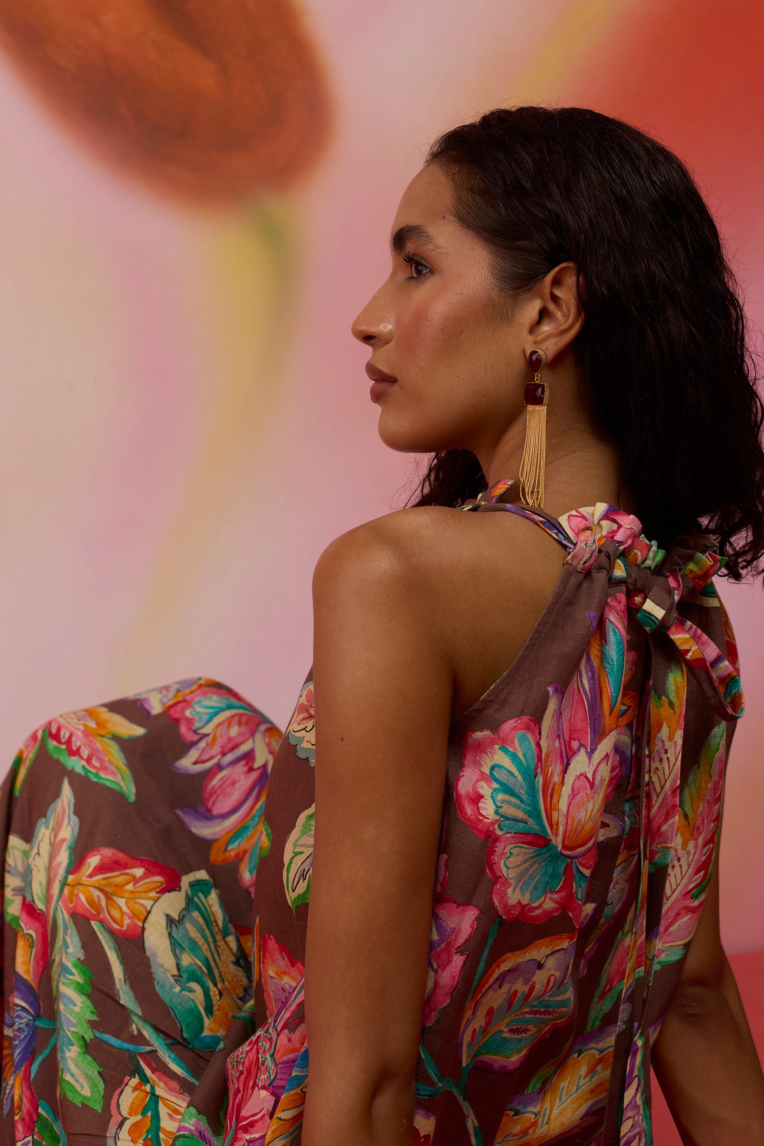 Cocoa Chintz Maxi Dress