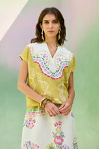 Ochre Floral Ikat Co-ord Set