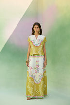 Ochre Floral Ikat Co-ord Set