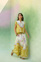 Ochre Floral Ikat Co-ord Set