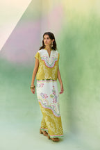 Ochre Floral Ikat Co-ord Set