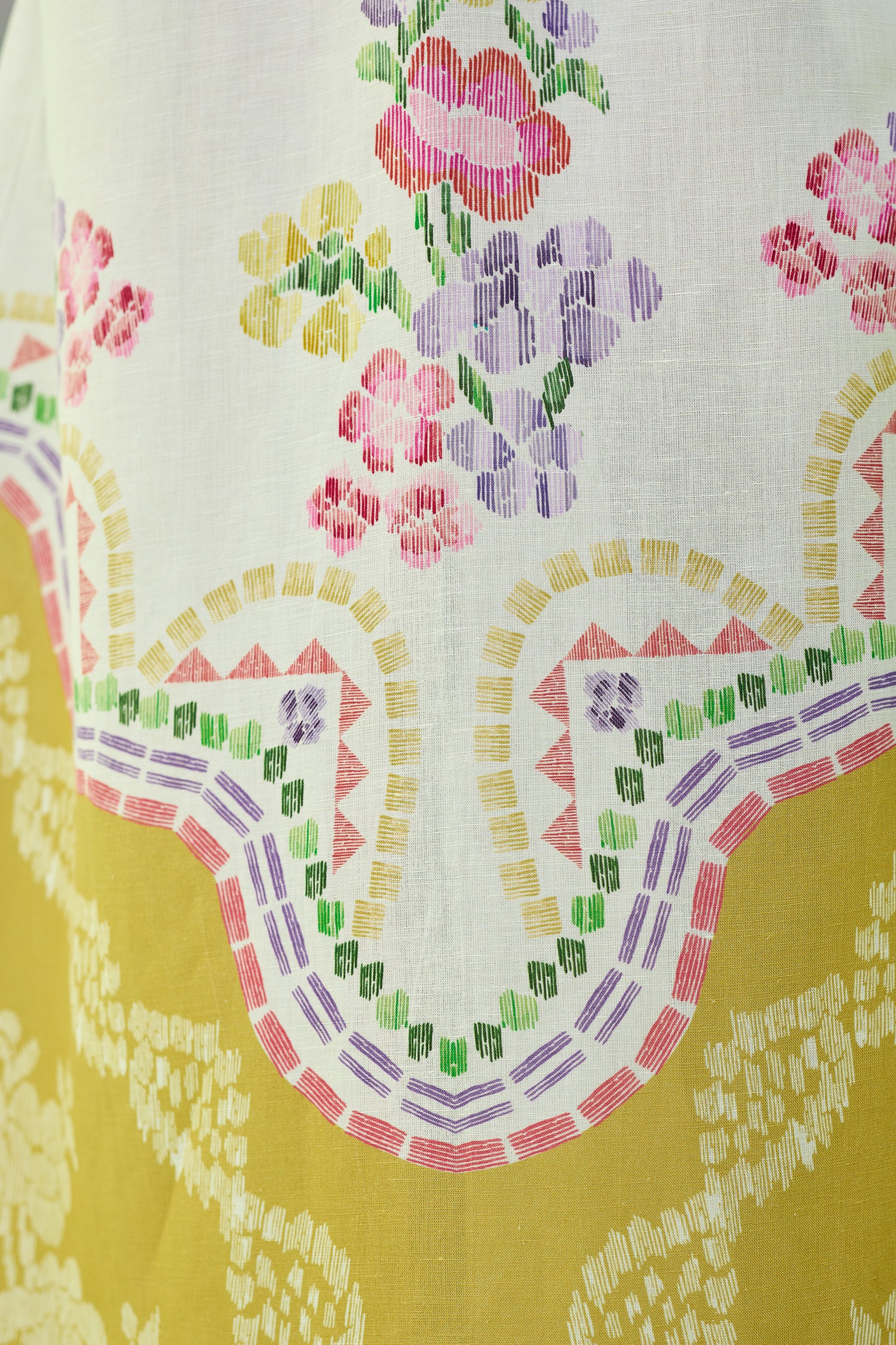 Ochre Floral Ikat Co-ord Set