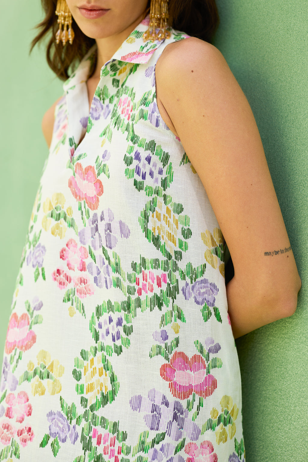 Ivory Floral Ikat Co-ord Set