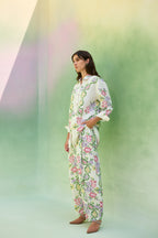 Ivory Multi-coloured Floral Ikat Set