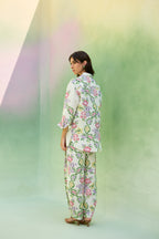 Ivory Multi-coloured Floral Ikat Set