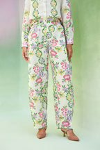 Ivory Multi-coloured Floral Ikat Set