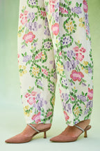 Ivory Multi-coloured Floral Ikat Set
