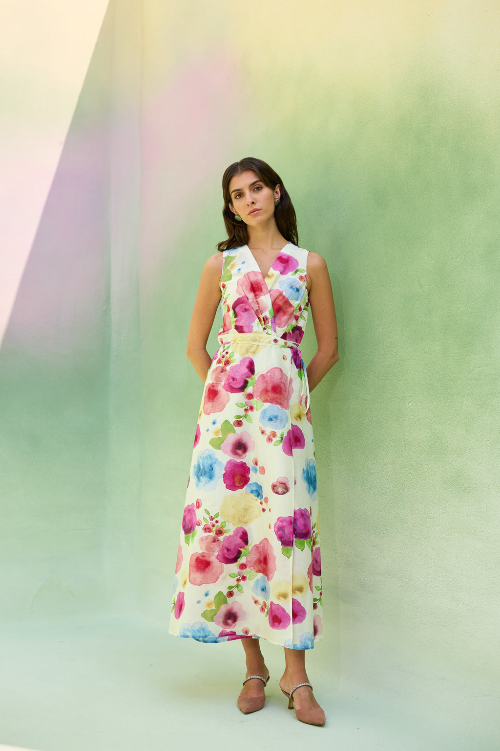 Californian Poppies Wrap Dress