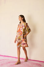 Brushstroke Mini Shift Dress