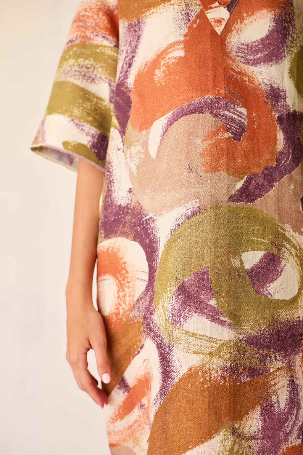 Brushstroke Mini Shift Dress