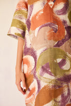 Brushstroke Mini Shift Dress