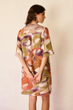 Brushstroke Mini Shift Dress