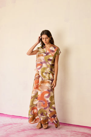 Geometric Brushstroke Co-ord Set