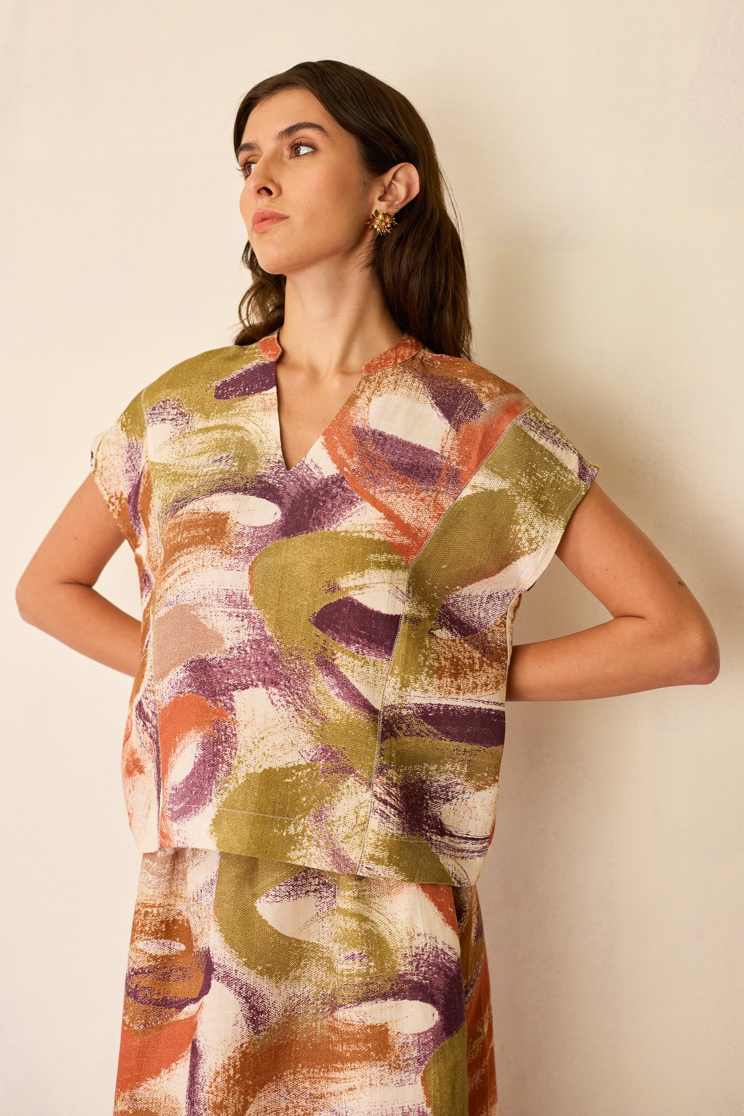 Geometric Brushstroke Co-ord Set