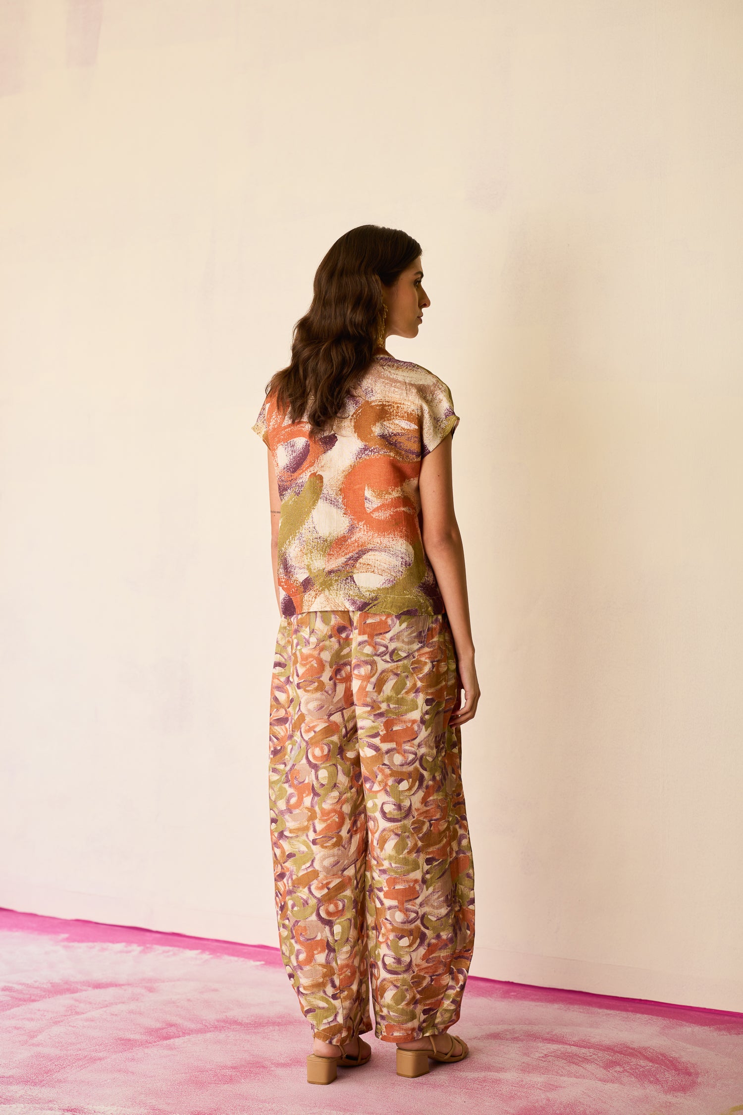 Brushstroke Linen Co-ord Set