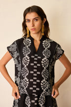 Black Geometric Ikat Co-ord Set