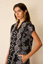 Black Geometric Ikat Co-ord Set