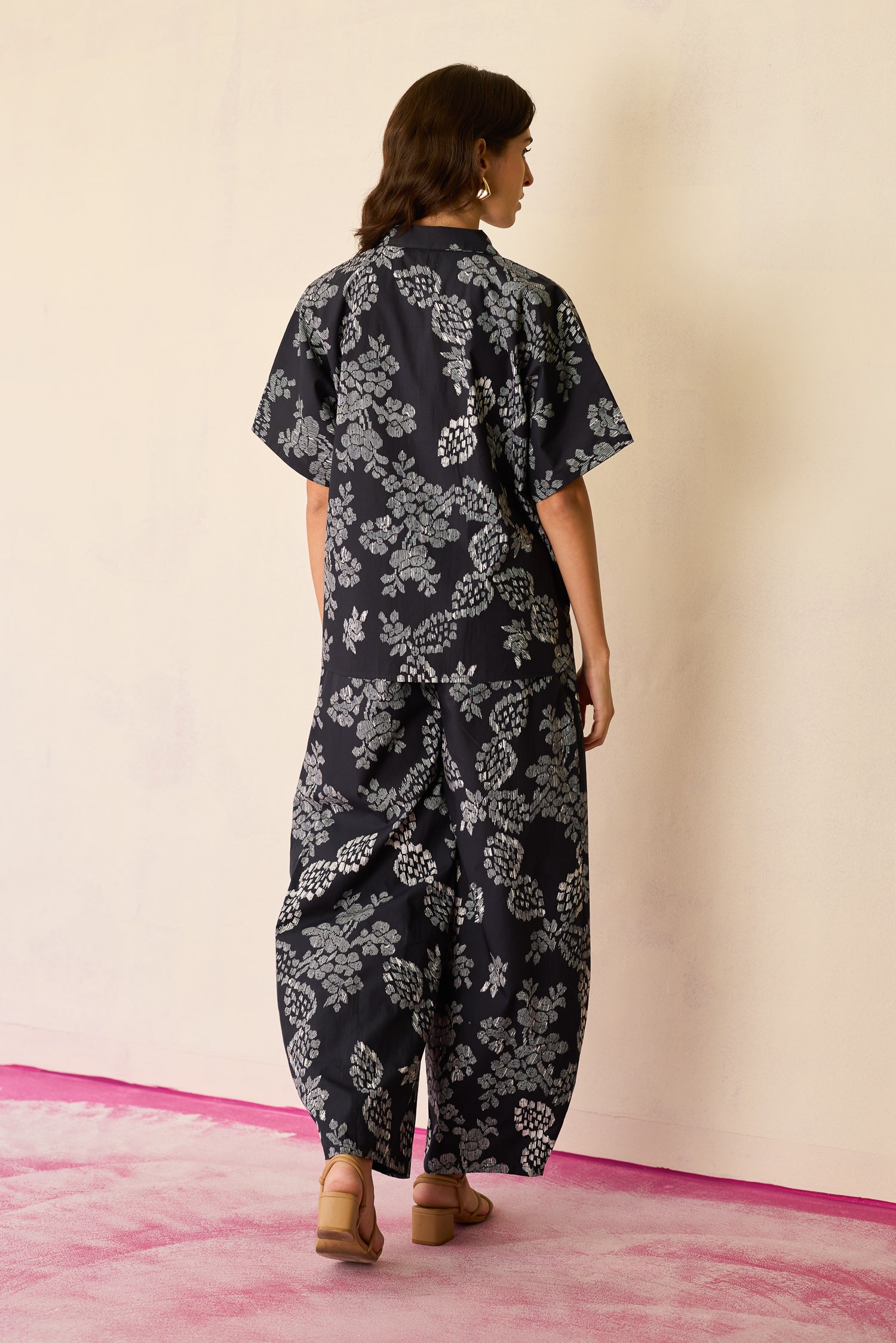 Black Floral Ikat Classic Co-ord Set