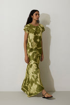 Marigold Two-Tone Dress - Olive