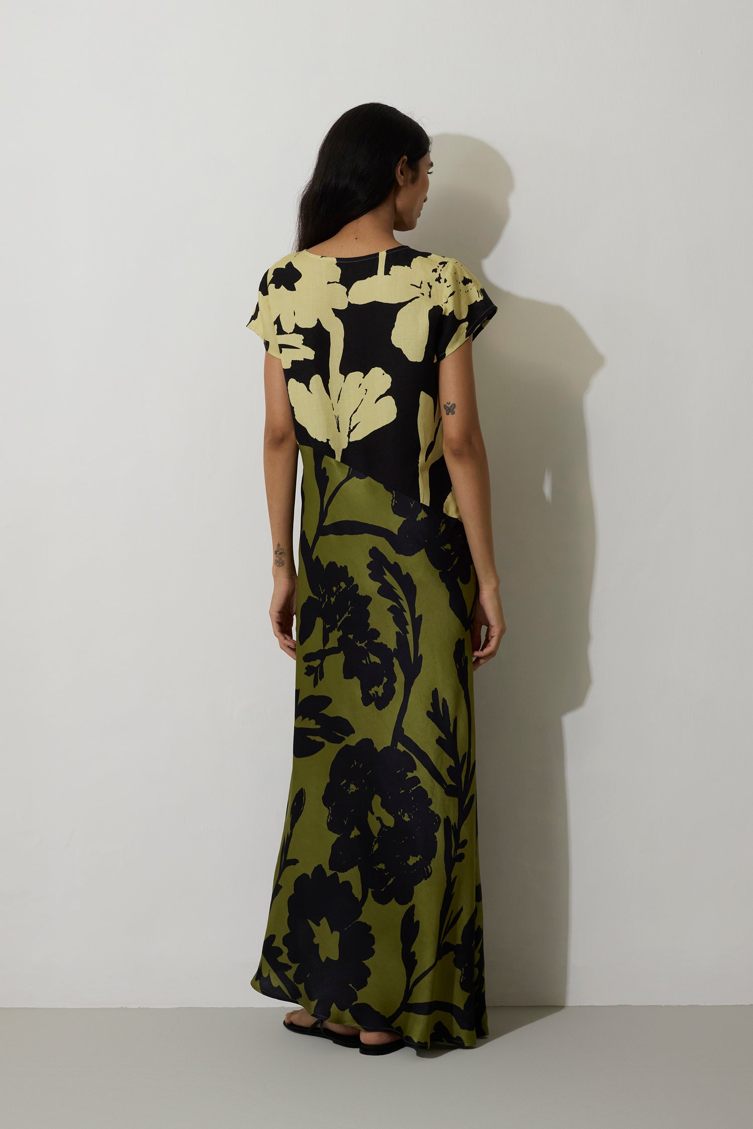 Marigold Two-Tone Dress - Charcoal
