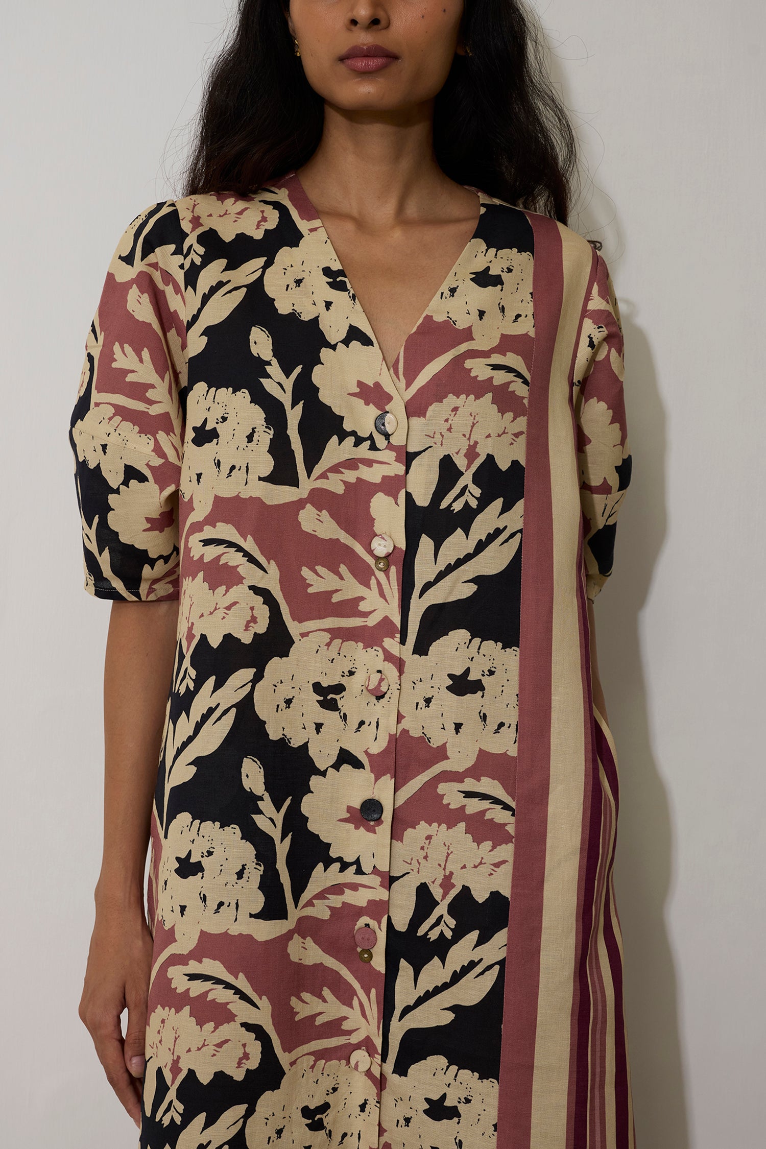 Stripe Marigold Dress - Pink