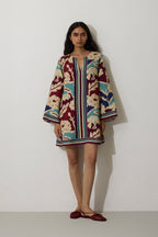 Marigold Stripe Shift Dress - Sky
