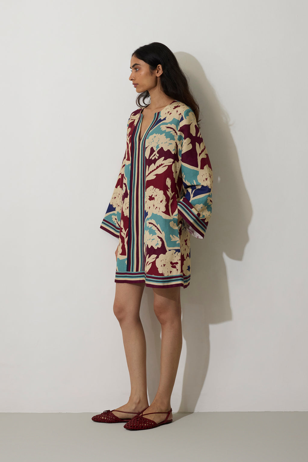 Marigold Stripe Shift Dress - Sky