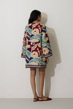 Marigold Stripe Shift Dress - Sky