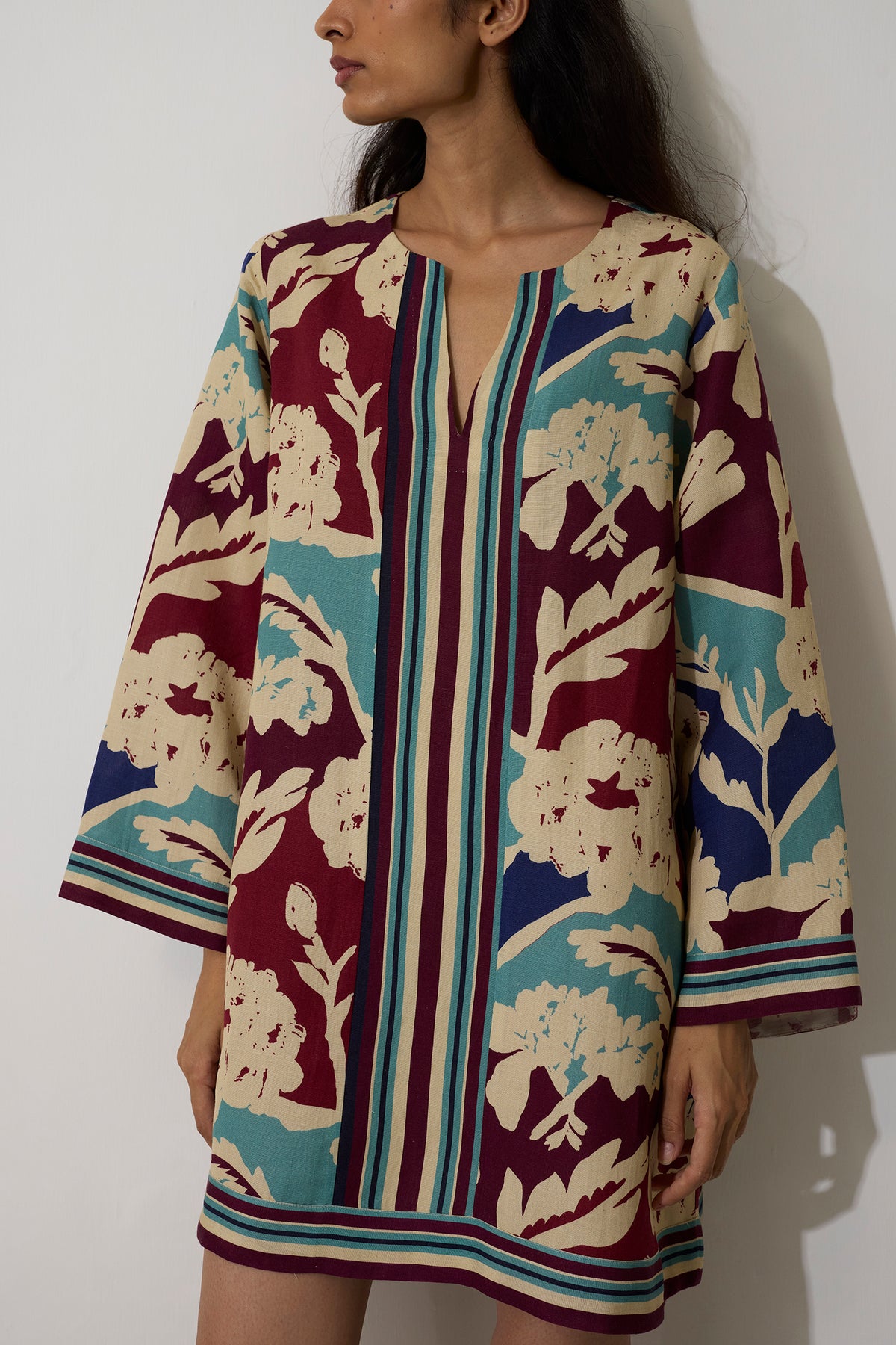Marigold Stripe Shift Dress - Sky