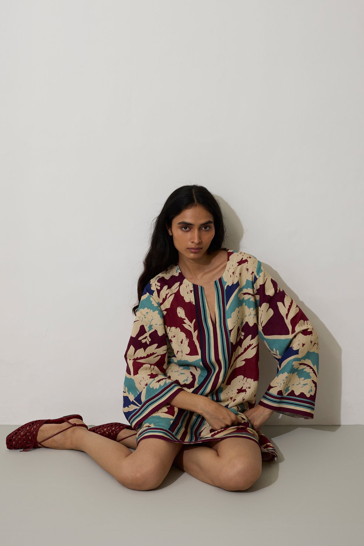 Marigold Stripe Shift Dress - Sky