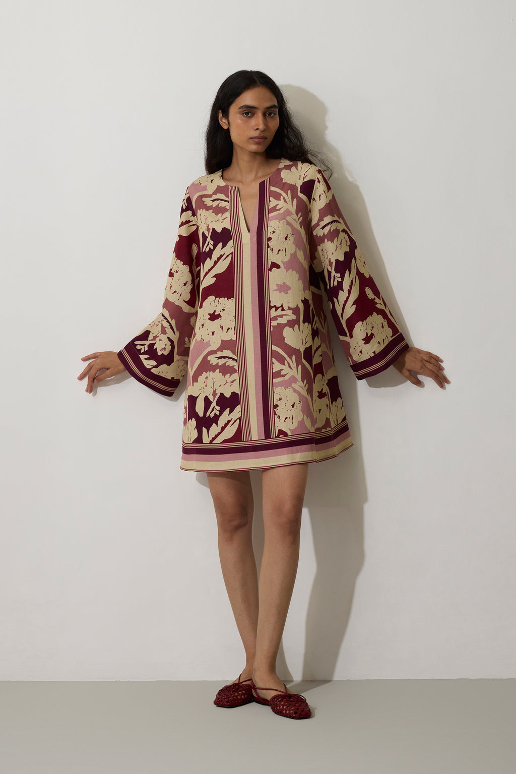 Marigold Stripe Shift Dress - Rose