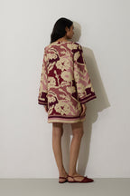 Marigold Stripe Shift Dress - Rose