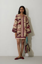 Marigold Stripe Shift Dress - Rose