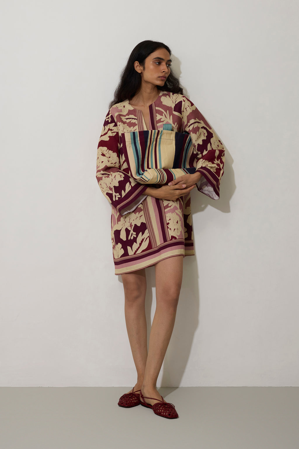 Marigold Stripe Shift Dress - Rose