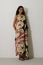 One-Shoulder Marigold Kaftan