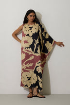 One-Shoulder Marigold Kaftan